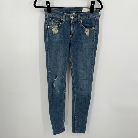 rag & bone Denim - Rag & Bone Distressed Skinny Jeans